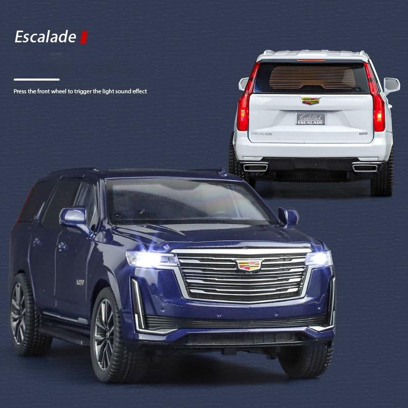 1:24 Escalade SUV Alloy Car Model Metal Die Cast Off-road Vehicle Model Simulation Sound and Light Children's Toys Boy Gift