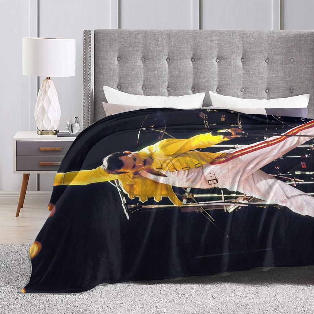 Weiche Decke Junge Mädchen Dekorativ Sänger Freddie Mercury Überwurfdecke Flanell Tagesdecke Für Draußen Mode Sofa Bettbezug