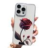 The new dark red rose is suitable for iphone16promax mobile phone case Apple 15 anti-drop 14pro/13/12/11