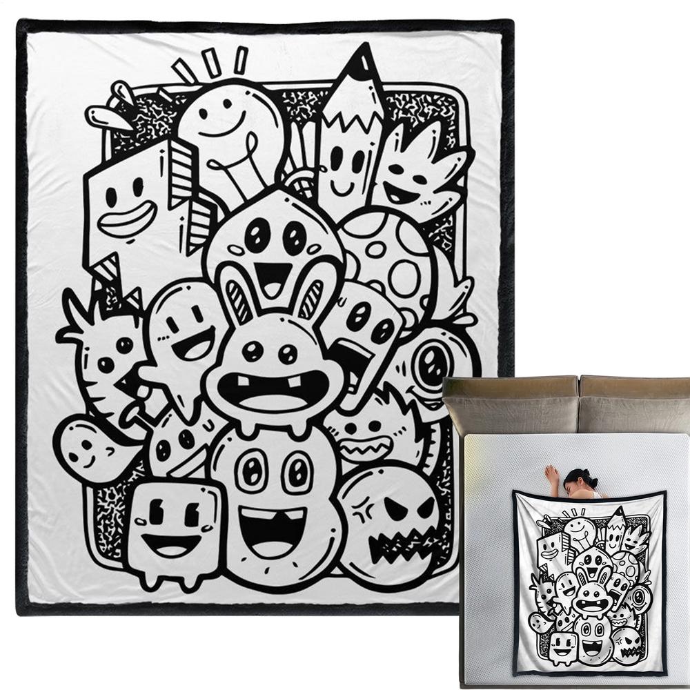 Coloring Blankets For Adults 59 X 50 Inch Soft Throw Quilt Washable DIY Blanket For Girls Teen Women Bed Winter Couch Birthday