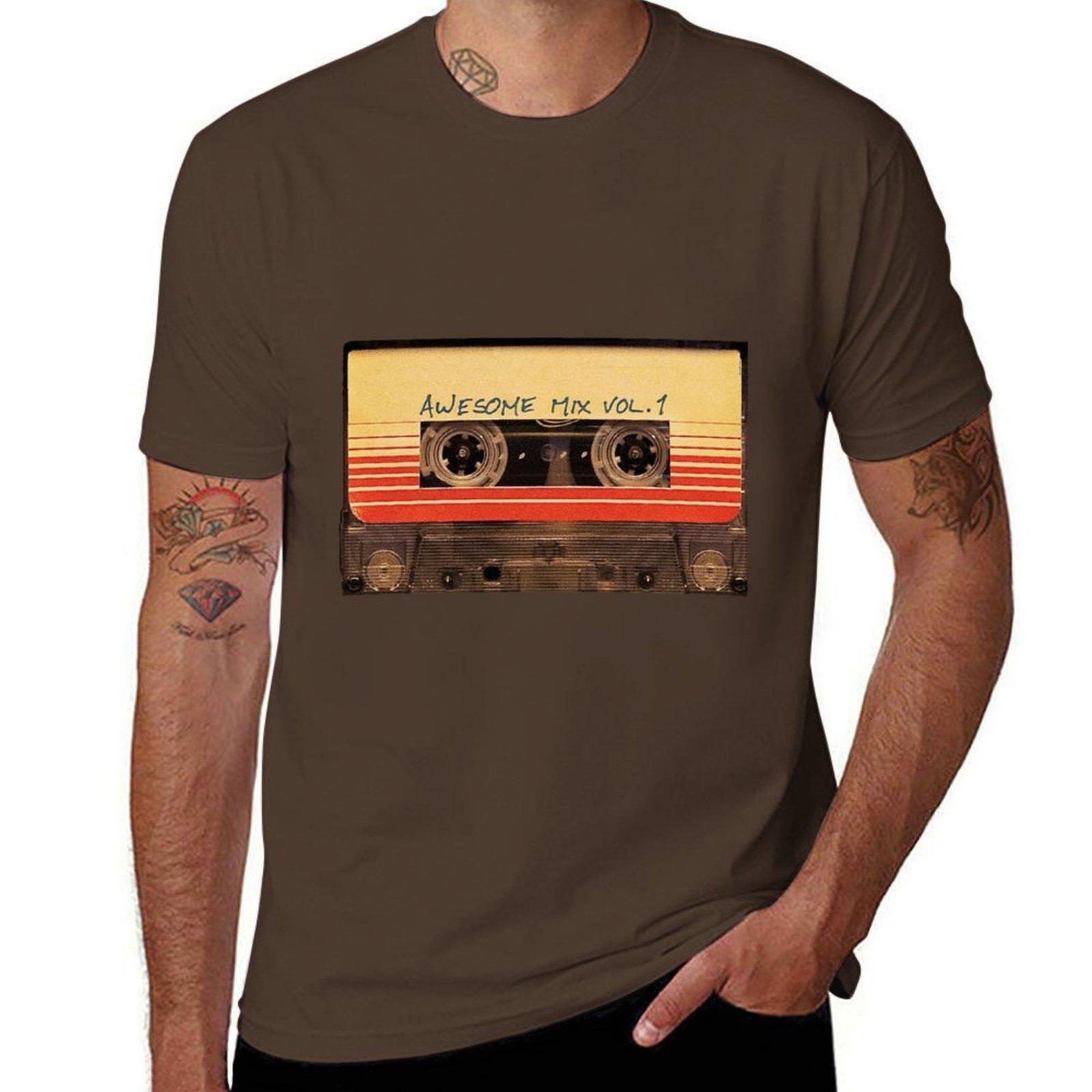 GUOYAN TOP Awesome Mix Vol.1 - Guardians of the Galaxy T-shirt sneldrogend blanco jongens wit sportfans t-shirt voor heren 3XL