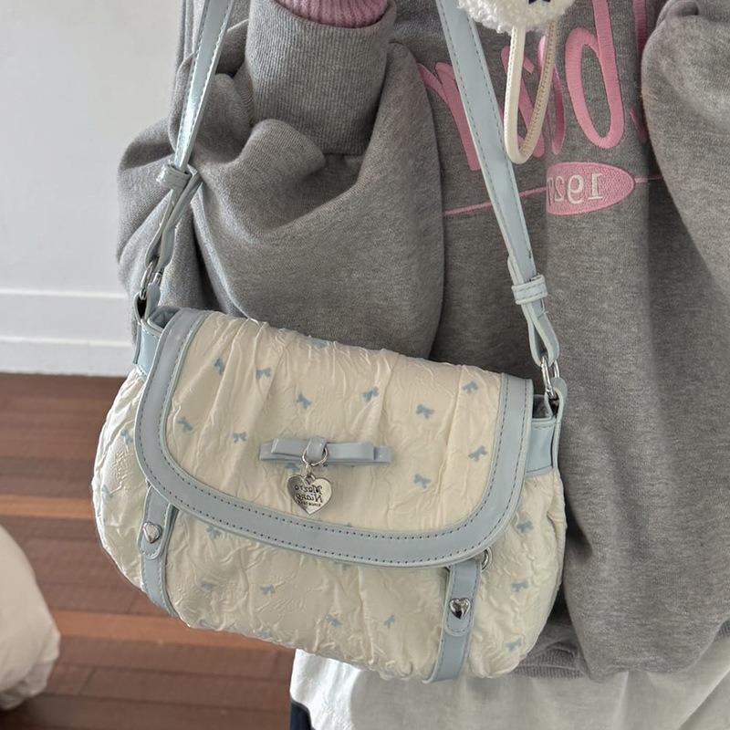 Autumn new bow shoulder bag high value niche casual handbag women's underarm bag
