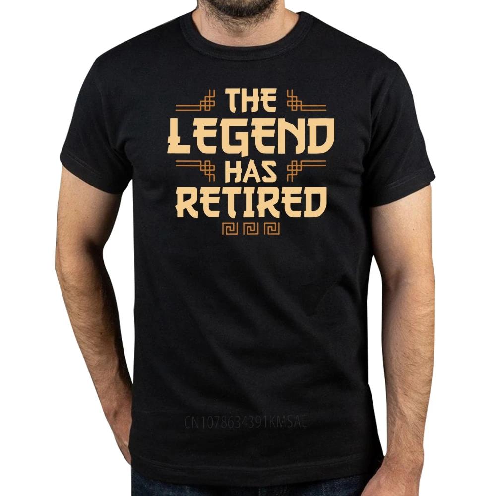 Euro Unisex Cotton The Legend Has Retired Retirement Humor Shirt Gift Men Clothing Tshirt Casual Tee Tops