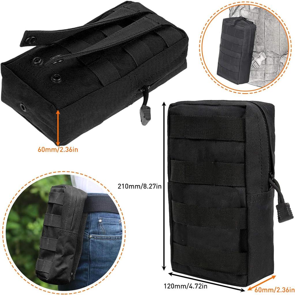 Molle Pouches Tactical EDC Waist Bag 600D Oxford Utility Pack for Outdoor Camping Hunting Molle Vest Backpack Attachment