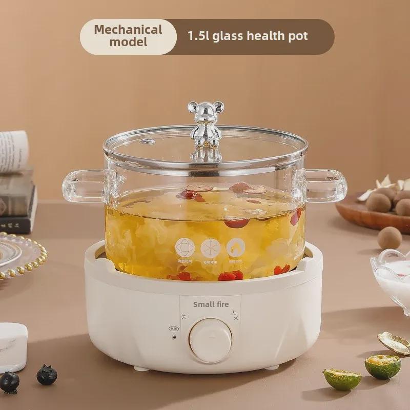 Multifunkční skleněná konvice na čaj: Kompaktní design pro domácnost nebo kancelář