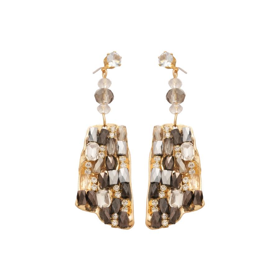 Srebrne Kolczyki Geometryczne z Cyrkoniami: Luksusowa, wysokiej klasy biżuteria w europejskim stylu dworskim dla kobiet