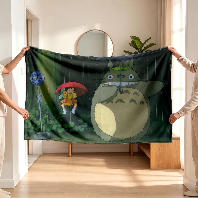 Mano kaimynas Totoro (37) Flanelinis pledas – švelnus akcentas miegamajam ir svetainei bei jaukia namų dovana