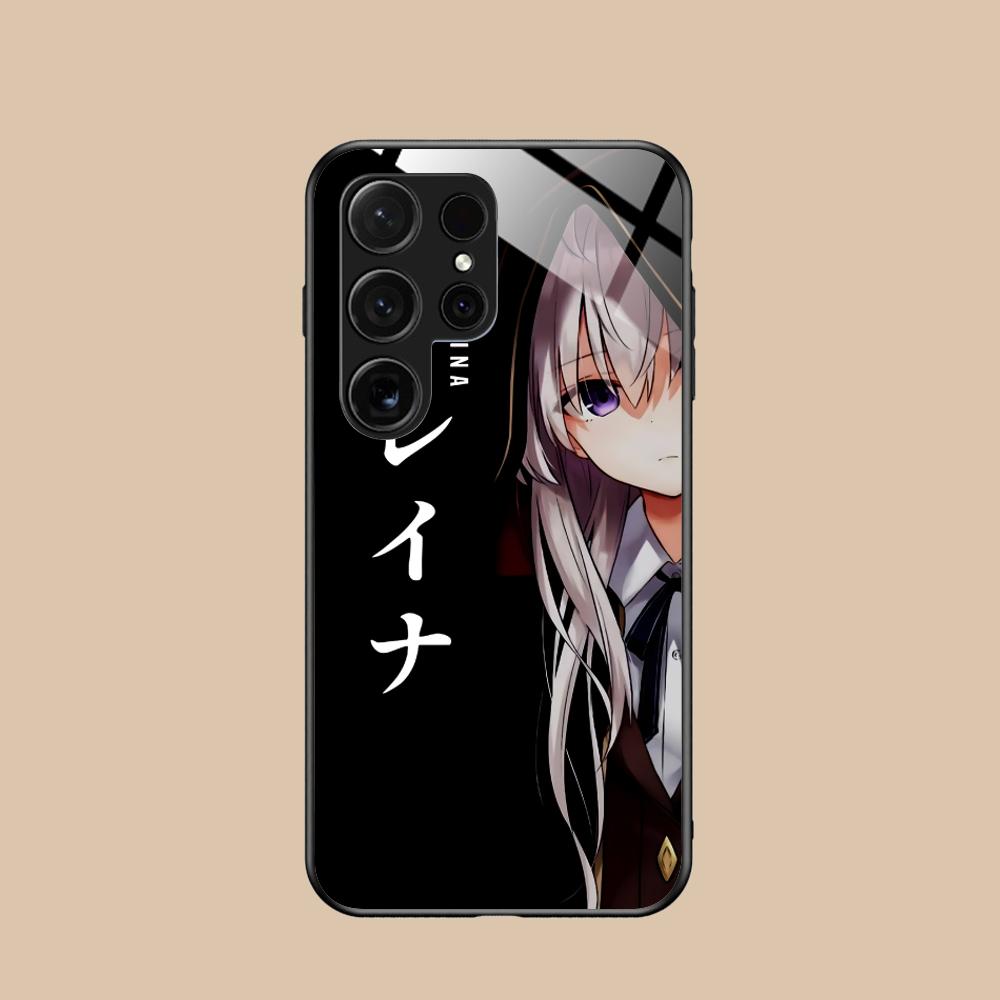 Wandering Witch Elaina Glass Mobile Phone Case for Samsung Galaxy S26 S25 S24 S23 S22 S21 S20 Note20 Plus FE Ultra Cover