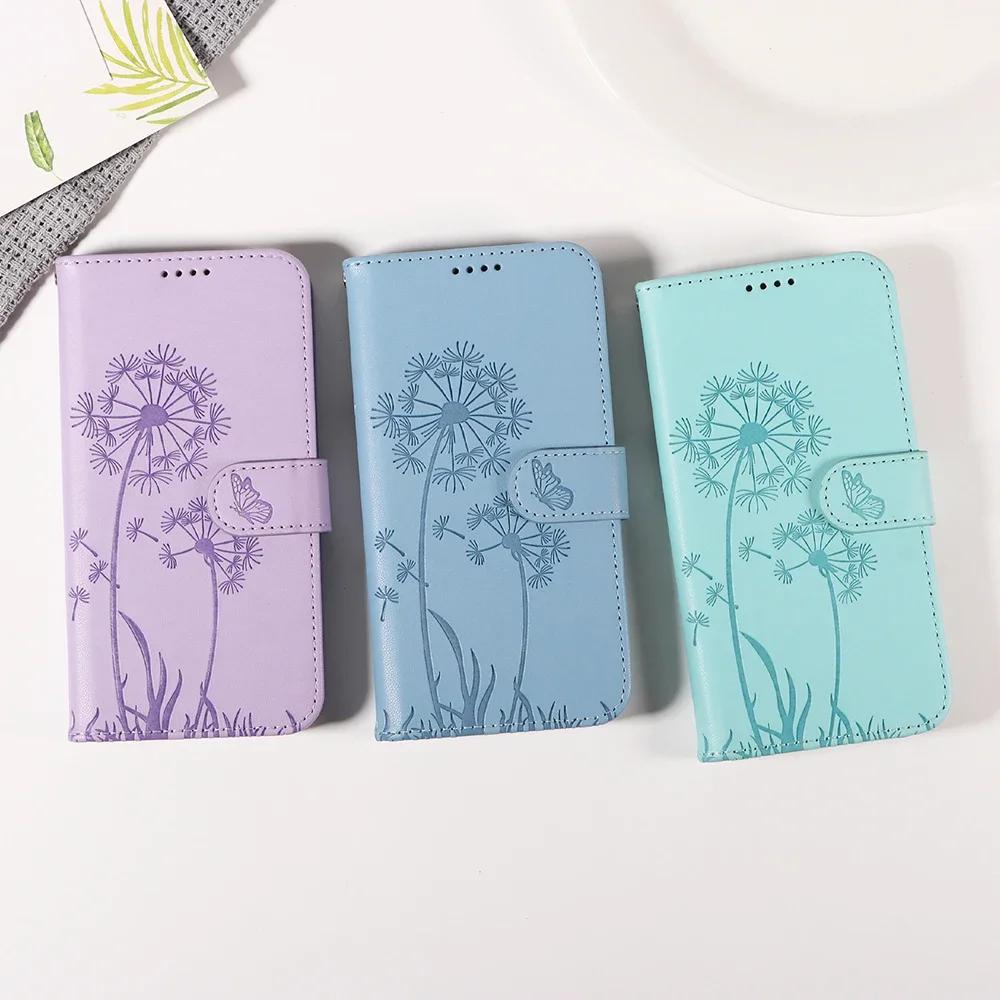 Leather Wallet Case For Xiaomi Poco X6 X5 F5 Redmi A3 12C Redmi Note 12 11 Pro Plus 12S 11S Turbo 3 Stand Flip Phone Cover Strap