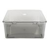 Cosmetic Storage   Box Containers with Hinged Lid Dust Proof Large Capacity Space Saving Clear Plastic Case