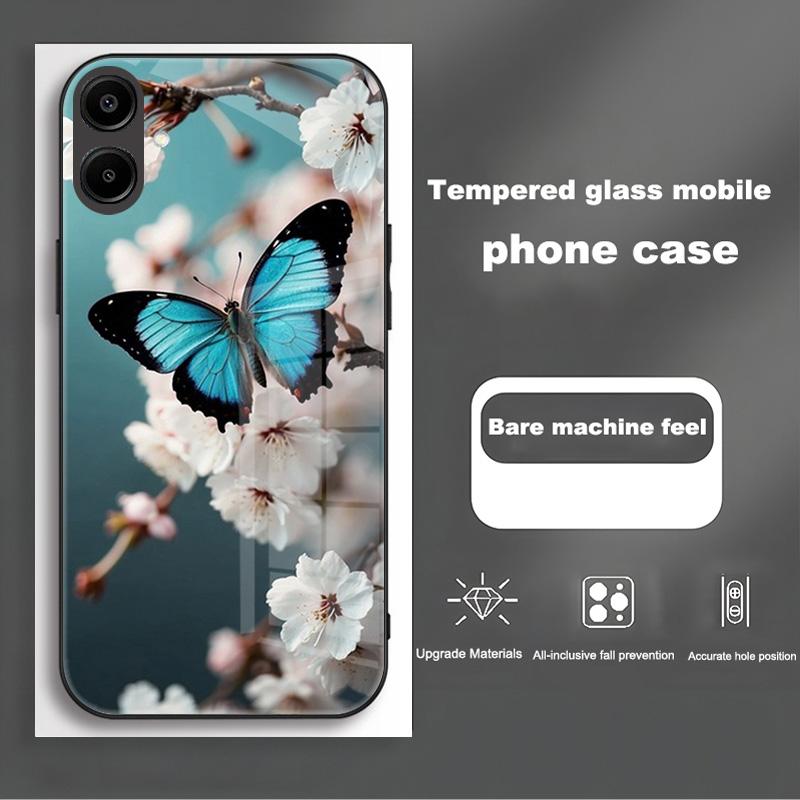 

Shockproof Tempered Glass Case For Samsung Galaxy A56 A36 A26 A16 A06 5G Phone Back Cover Luxury Shell Coque Full Lens Protector Galaxy A56 5G