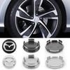 4PCS 56mm Car Wheel Hub Center Caps Rim Cover Badge Emblem For Mazda 3 6 Atenza Axela CX3 CX5 Demio MP MS RX8 2 Auto Accessories NT1