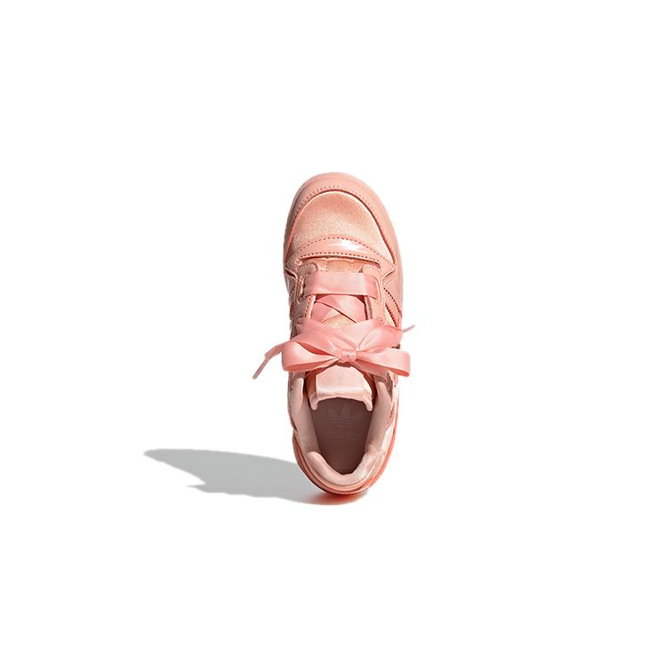 Adidas Originals FORUM Satin Low C Cushioning, Wear Resistant Low top Skateboard Shoes Pink Children Aged 3 7 Years Old FY8821