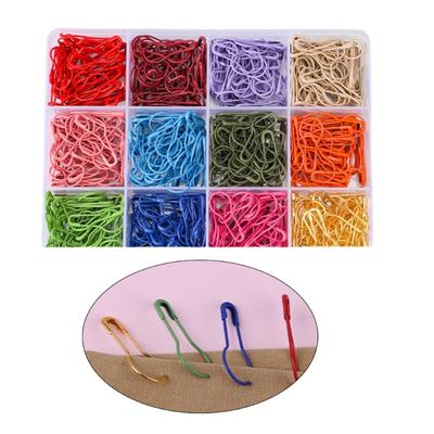 1200Pcs Colorful Metal Stiching Marker 18Pcs Large Eye Knitting Needle with Case for Hobbyist Knitting Crocheting