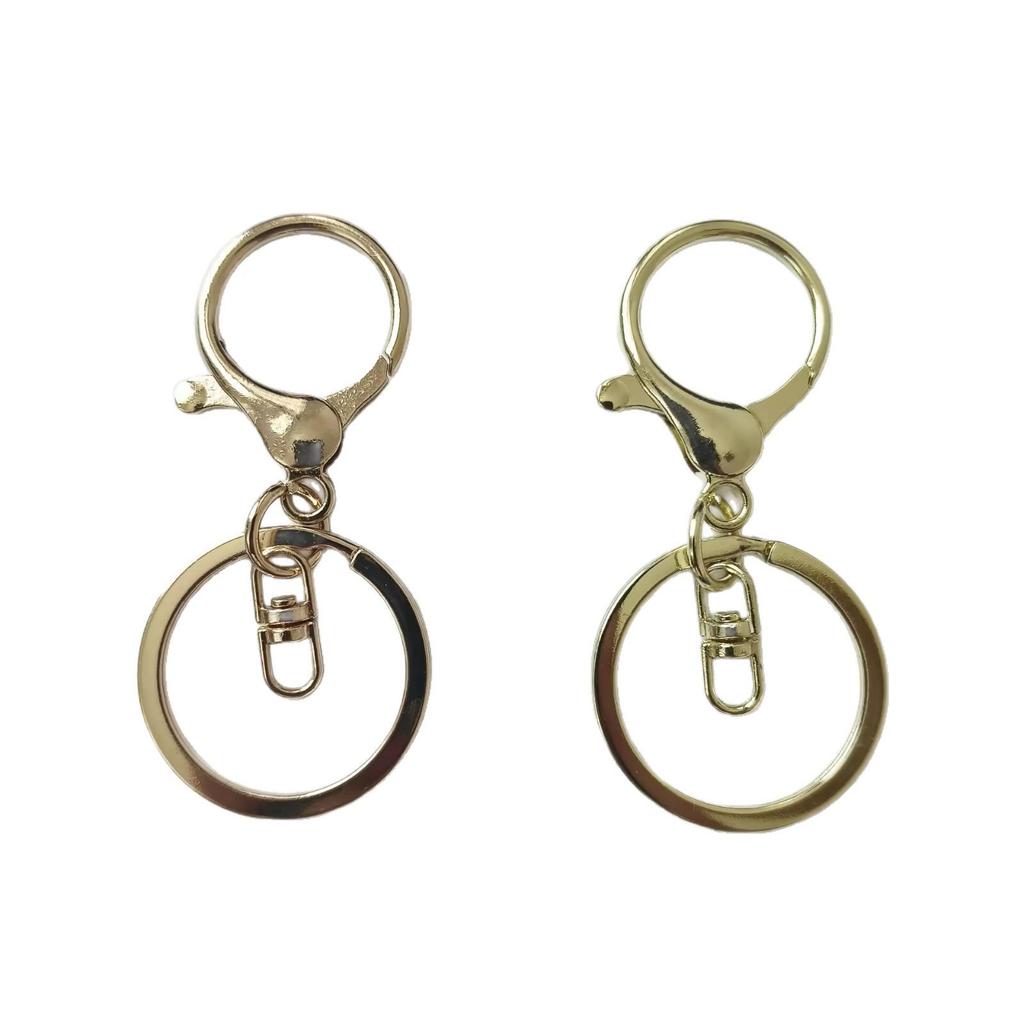 Zinc Alloy Lobster Clasp Keychain Set - 3-Piece Metal Keychain Accessories for DIY Bags, Toys, Dolls, Pendants.