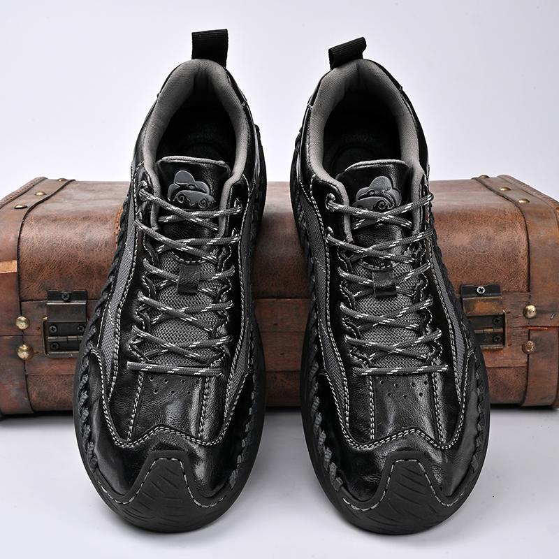 Men's Casual Leather Shoes Handmade Men's Shoes Breathable Men's Sneakers