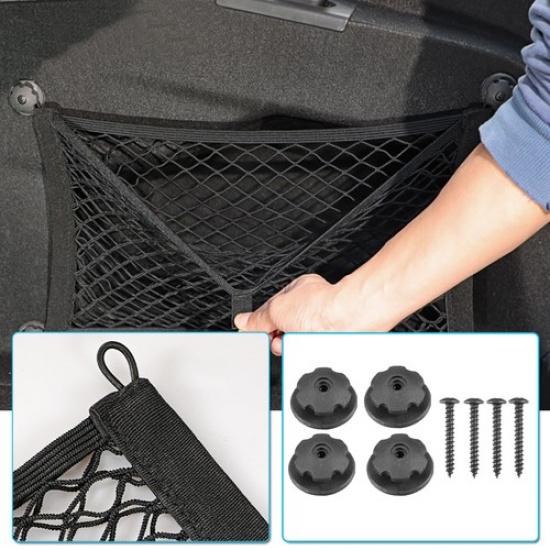 Universal Car Storage Net Bag Trunk Cargo Holder Framed Mesh Pocket Organizer