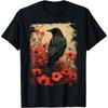Gotischer Rabe Rose , T-Shirt Gagak Bunga Vintage