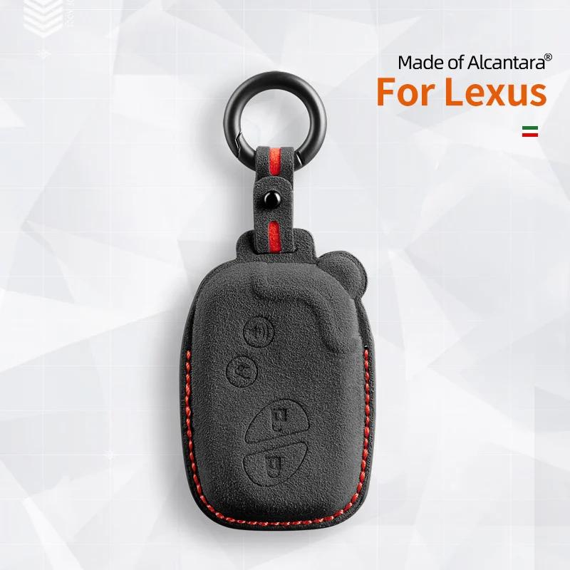 For Lexus Es240 Es350 Rx270 Rx350 Car Key Case Auto Smart Remote Suede Keychain Cover Shell Accessories Protector