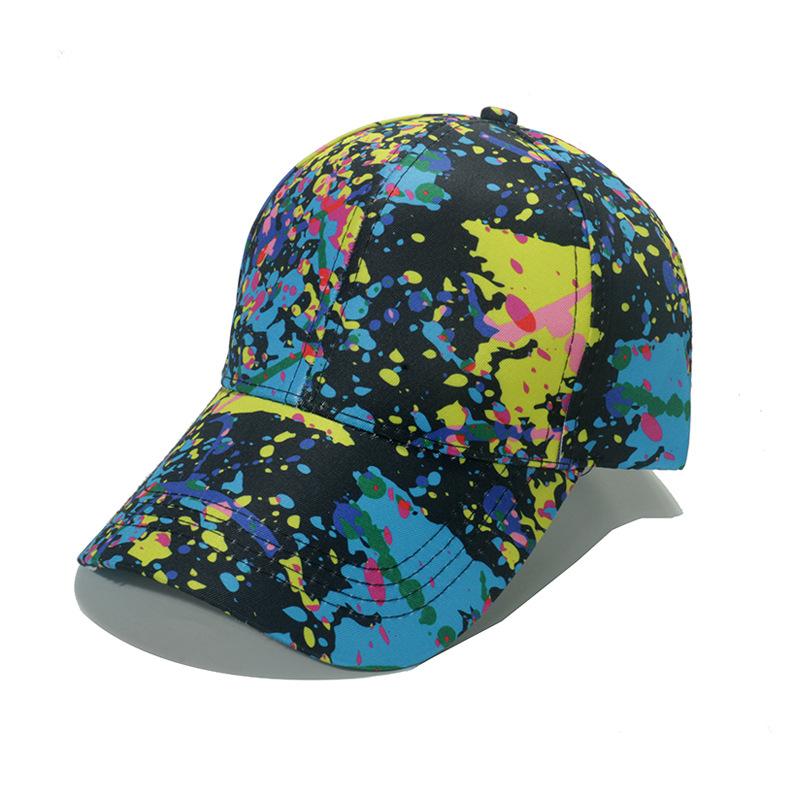 New Spring And Summer Casual Sun Hat Trend Hip Hop Color Graffiti Painted Men'S And Women'S Adjustable Baseball Hats Gorras