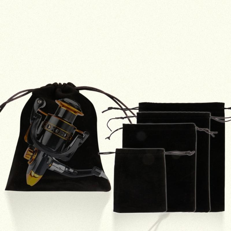 Drawstring Fishing Reel Storage Pouch Bag Portable Fishing Reel Protect Fishing Tackle Bag Fishing Gear Accessory Bag