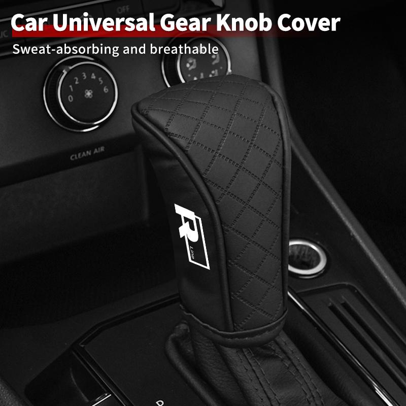 Car Checkered Non-slip and Durable Leather JSY444 Gear Shift Protector For Volkswagen VW Scirocco Jetta Beetle Golf Passat Polo Tiguan