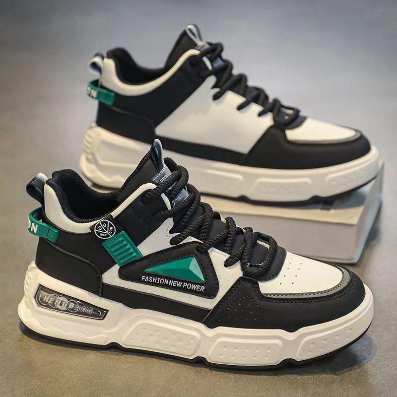 

HB147 spring and autumn men s shoes new trendy brand casual flat shoes youth soft sole heightening casual running sports shoes 39