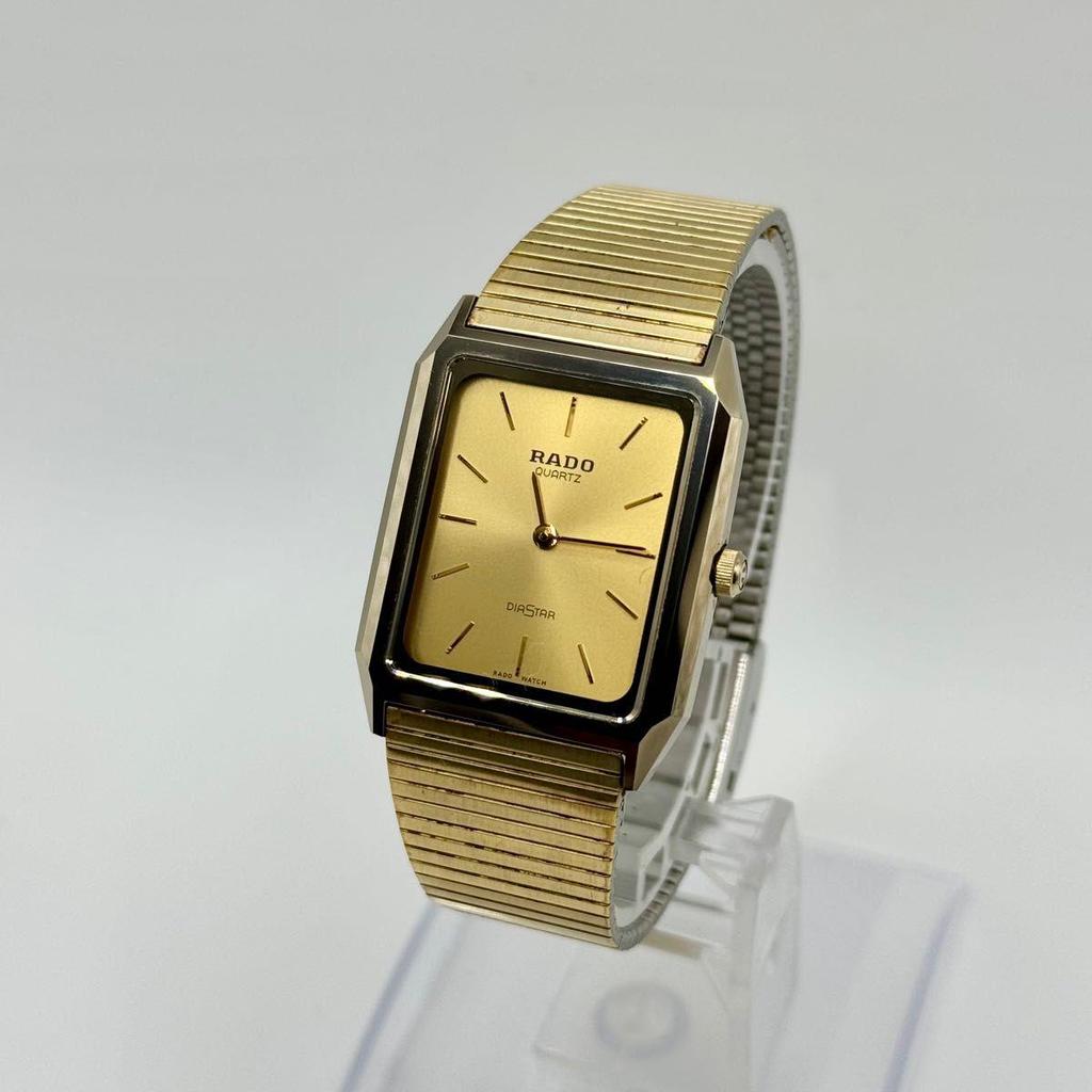 Used RADO QZ Rado Diamond Star 121.9521.3 Square Gold Dial