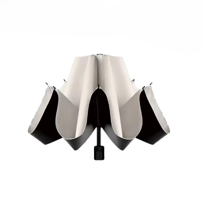 Manual Folding Umbrella Large Double Size UV Protection Sun Rain Resistant Compact Shade Sunny and Rainy Umbrella