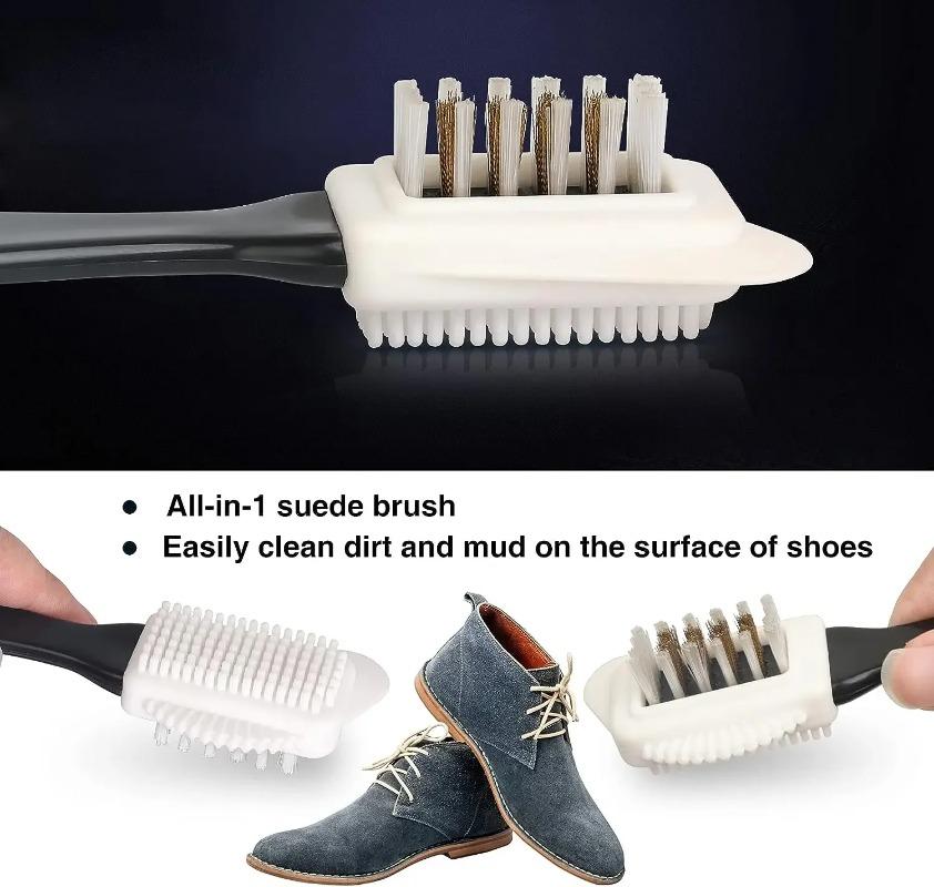 Cleaning Shoe Brush for Suede Nubuck Shoes Stain Dust Shoes Brush Steel Plastic Rubber Boot Household Cleaner Tools