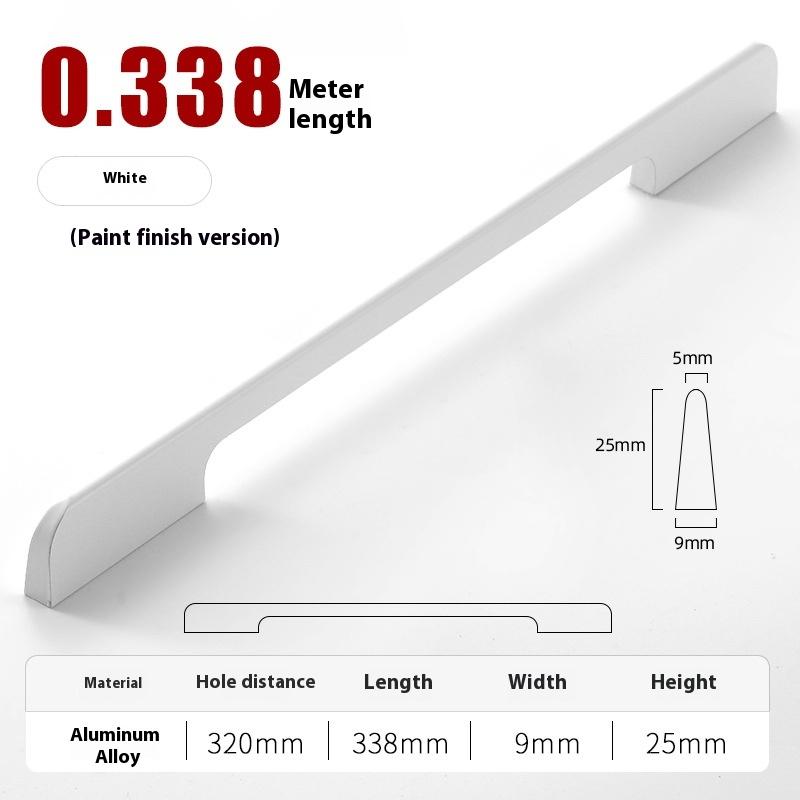 Solid Black Lengthening One Meter Cabinet Long Handle Modern Simple Lengthening Cabinet Door Handle