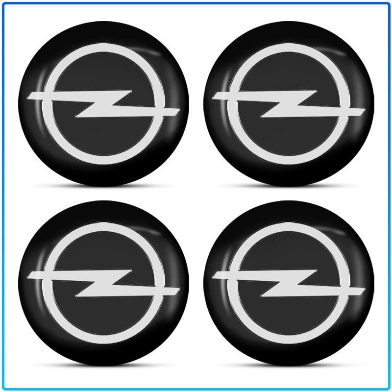 4CS 56mm 60mm Dekielki do felg samochodowych Nakładki na piasty Emblemat Naklejka 3D Do Opel crosa d astra h insignia astra j zafira b mokkaastra vivaro astra g
