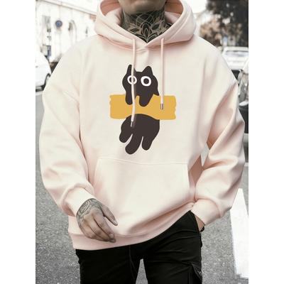 Open Your Eyes Wide And Look At Your Cat Mens Sweatshirt Soft Autumn Warm Top Fleece All-Match Pullover Unisex Loose Sportswear