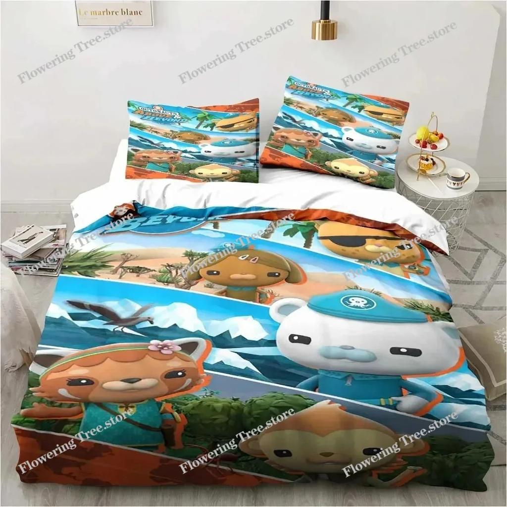 New 3D Cartoon Octonauts Bedding Set Bedroom Single Double Bed King Size Quilt Cover And Pillowcase Kid's Birthday Gift