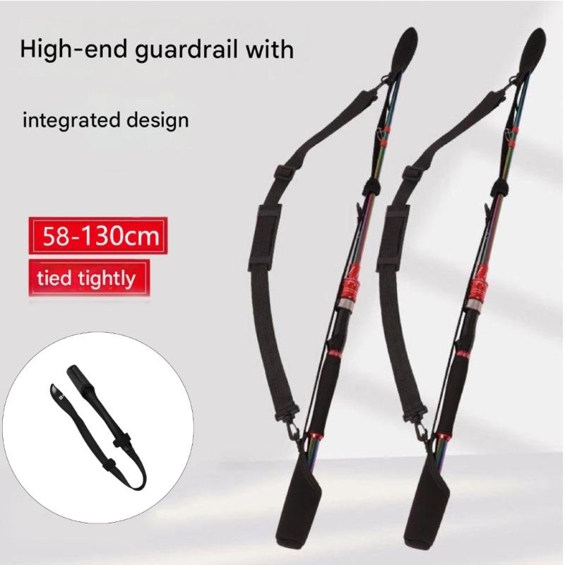Compacts Fishing Rod Holder Carrying Strap Design With Ergonomic Shoulder Support Fishing Rod Stabilizers Rod Fasteners