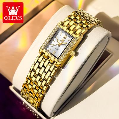 Elegante Original Damen Uhren Quarz Uhr Diamant Uhr für Frau Quadratische Uhr Damengeschenke
