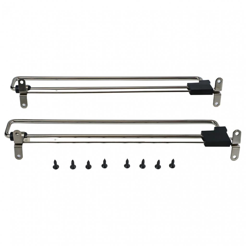 2 Pcs Retractable Adjustable Rods for Closet Space Saving Clothes Hangers