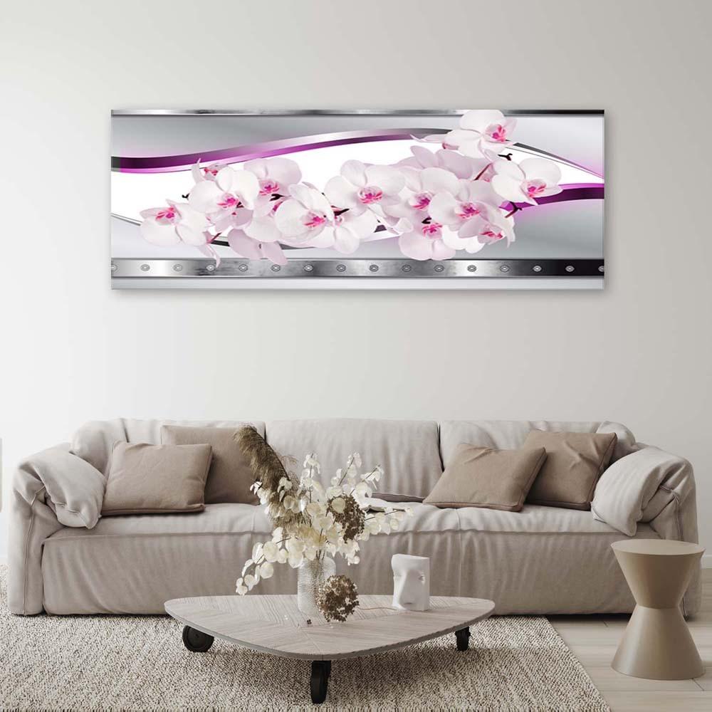 Obraz na plátně Růžový květ orchideje