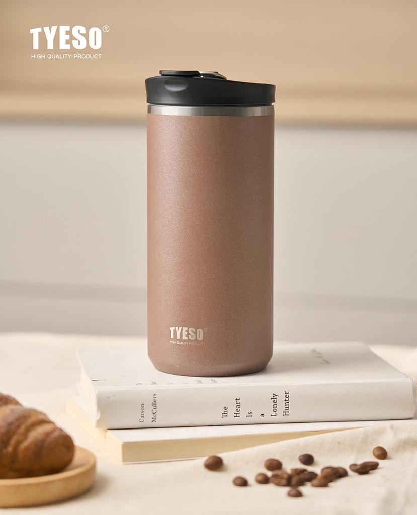 TYESO TaiShuo Stainless Steel Travel Coffee Mug, Insulated Portable Cup for Office, Outdoor, Men & Women