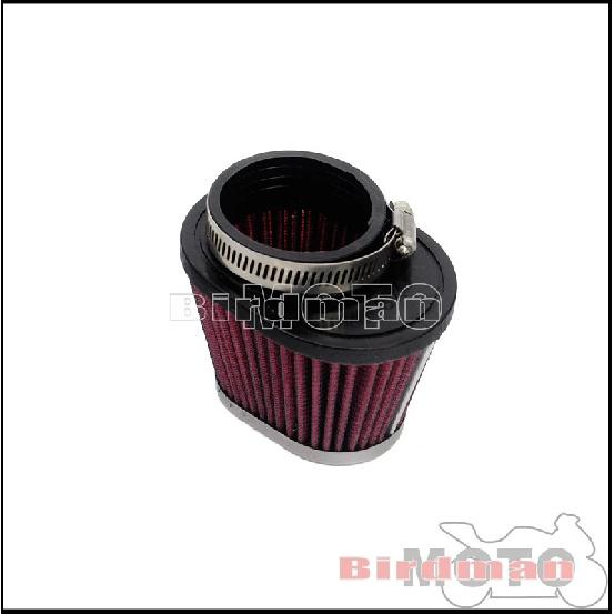Motorcycle Red 48mm 52mm Air Cleaner Intake Filter Universal For Cafe Racer Honda Yamaha BMW Kawasaki Suzuki Oval Pod Air Filter