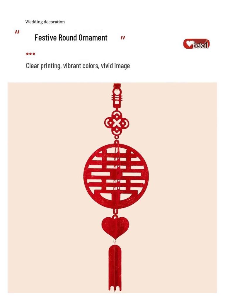 3D Doppel-Glück Hochzeitslaternen zur Dekoration - Hängende Ornamente für Hochzeitszimmer, Wohnzimmerdecke, Seite von Braut & Bräutigam.