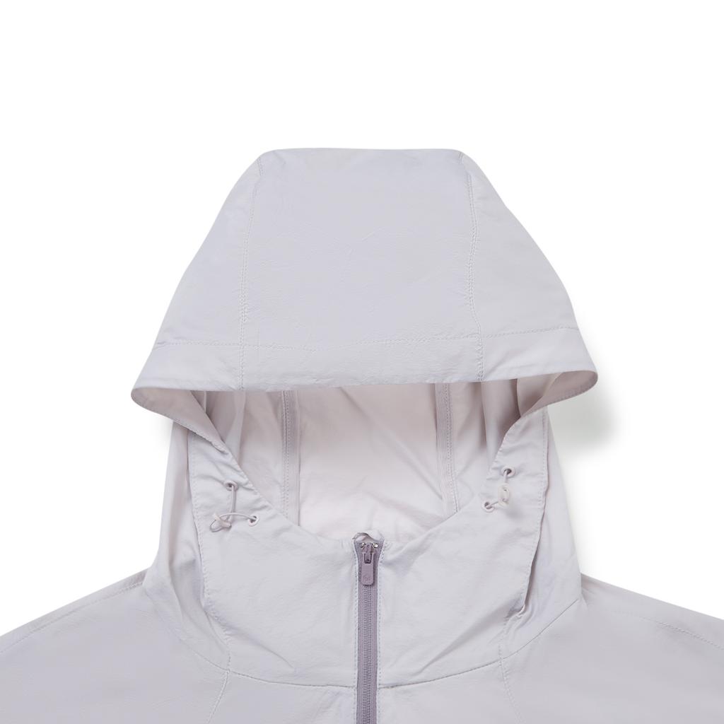 Li Ning Fitness Series Hooded Letter Logo Stitching Sun Protection Jacket Women Jackets AFDW734-7