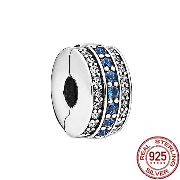 Bande de cœurs et pavé d'étoiles de mer, breloque à Clip en argent Sterling 925, perle adaptée au Bracelet de mode Original, bijoux fins, cadeau à faire soi-même