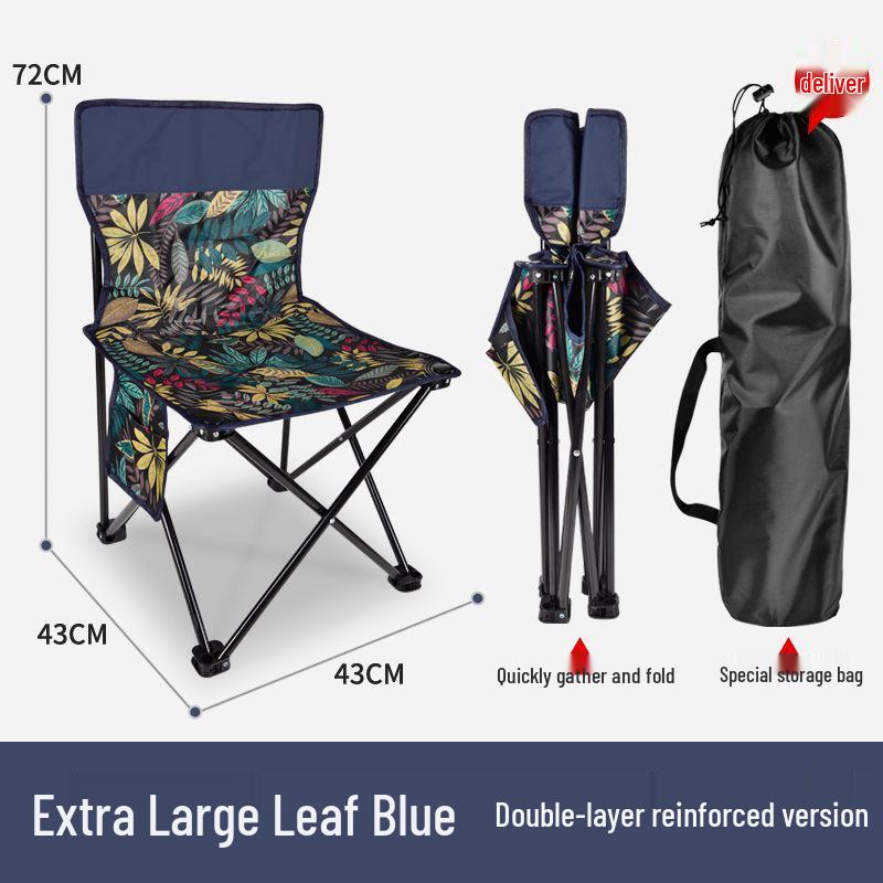 Portable Extra Thick Folding Camping Chair with Backrest for Outdoor Use