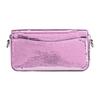 Coach Studio 20 Logo Large Sequin Flap Lock Leather Baguette Crossbody Bag Small Women bags Deep-Magenta CM428-LHOVU