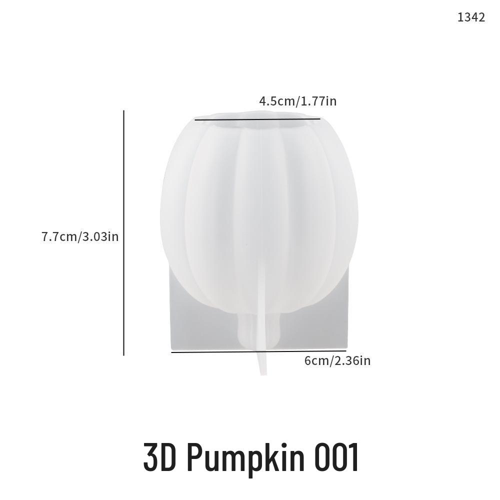 Poppy Crystal Epoxy Pumpkin Candle Ornament Silicone Mold - DIY Halloween Series