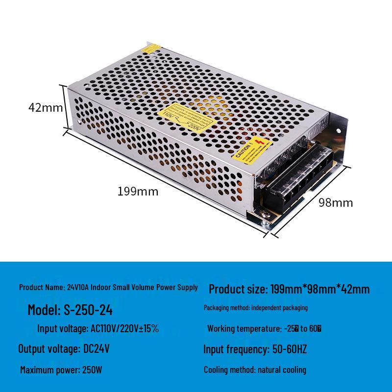 220V To 12V/24V/5V DC Power Supply for LED Strip Lights - 5A/10A/30A, 60W Transformer
