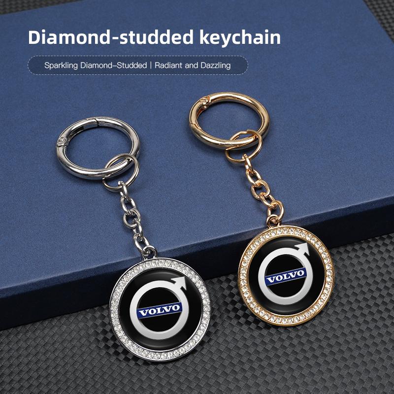 Car Logo Key Chain Pendant Keyring Metal Keychain For Volvo ES90 EC40 EX40 EM90 XC90 V90 V60 XC60 V40 S80 S60 S90 C40 XC40 V70 X