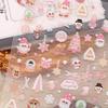 Jelly Pink Christmas Cartoon Cookie Nail Stickers, Christmas Series, YT6608