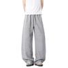 American heavy scimitar pants men's and women's spring new loose wide-leg trousers gray sweatpants tide